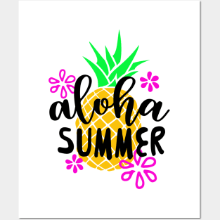 Aloha Summer Pineapple Posters and Art